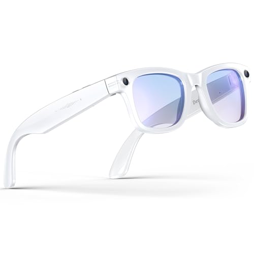 Image of AI Smart Glasses for Men Women, 800w Anti-Shake Camera Glasses, Real-Time Translation, Ai Object Recognition, Bluetooth Audio, Voice Assistant, IP67 Waterproof, Blue Light Glasses for Android and IOS