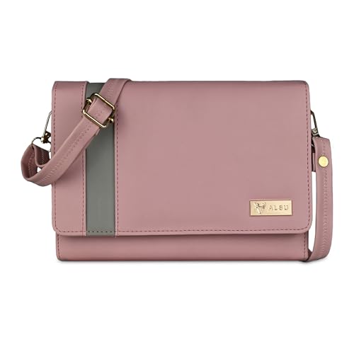 Image of ALSU Women's trendy Sling Bag | handbag | purse | crossbody bag| deattachable straps | adjustable straps |card slots side bag| phone pocket