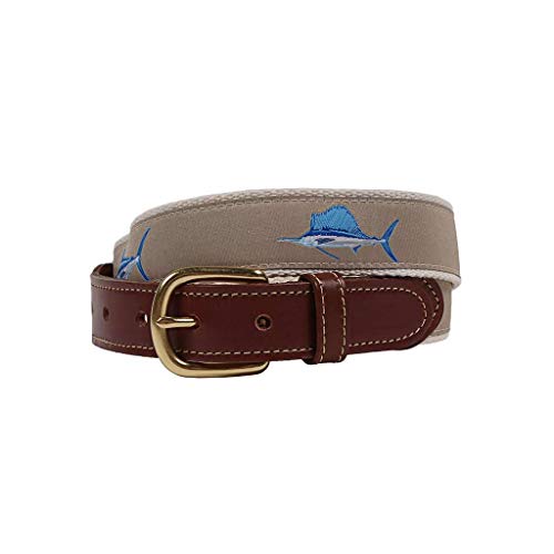 COUNTRY CLUB PREP Billfish Slam Leather Tab Belt