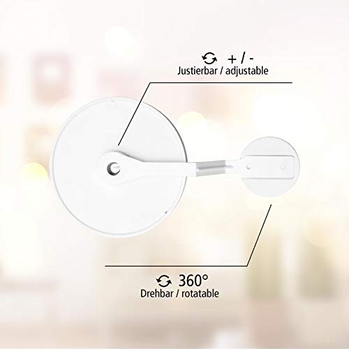 Lantelme 2 Stück Fensterthermometer Set selbstklebend Außen an Fensterscheibe oder Rahmen | Temperatur + - 50°C | Analog Bimetall Thermometer für Garten und Fenster Deutsche Herstellung in Weiß