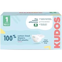 Kudos Chlorine Free Cotton-Lined Premium Diapers Size 1-70 Count - Pack of 1