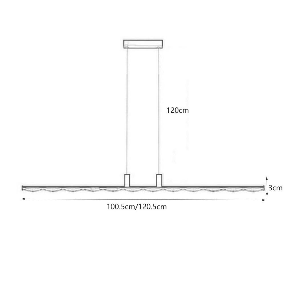 Dario Moderno a LED Moderno lineare a Sospensione Dario dimmerabile Acrilico Altezza reabile Dari a Sospensione per Soggiorno Tavolo da Pranzo Bar per Isola Cucina