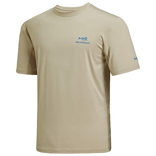 Bassdash T-Shirt de pêche à Manches Courtes Anti-UV UPF 50+ pour Homme Cover