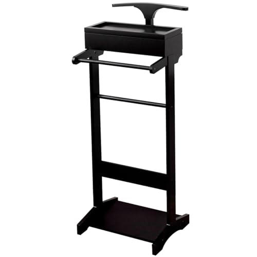 UWYTGF Suit Valet Stand Men and Women Floor Standing Clothes Valet Storage Organizer Display Free Standing with Tray&Drawer for Hallway Dressing Room