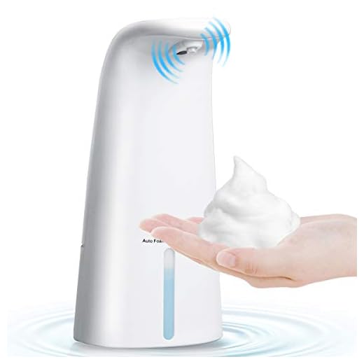 Jeteven Dispensador de Jabón Automático, Dispensador de Jabón Espuma Eléctrico Automático con Sensor Dispensador de Jabón Automático para Cocinas y Baños (250ML)