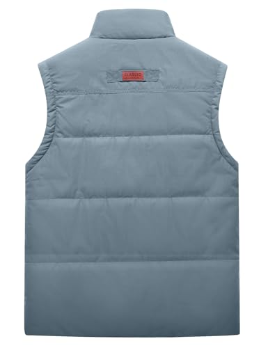 Image of Flygo Men's Winter Warm Outdoor Padded Puffer Vest Thick Fleece Lined Sleeveless Jacket
