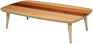 【国産・日本製】リビングテーブル センターテーブル テーブル ウォールナット ブラックチェリー ミックス カラフル 木製 北欧風　120リビングテーブル（120cm幅）ボーダー