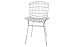 Manhattan Comfort Madeline Mid Century Modern Kitchen and Dining Metal Chair with Seat Cushion, Silver/White