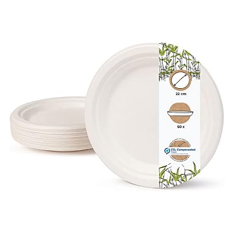 Assiettes jetables Greenbox en bagasse Cover