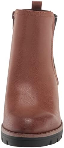 Naturalizer Womens Madalynn Gore Lug Sole Heeled Ankle Bootie Brown Smooth 8.5 M | Image 1