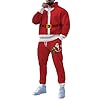 Weihnachtsanzug Herren Weihnachts Jogginganzug Set Weihnachten Lustige Rentier Trainingsanzug Weihnachtspullover Weihnachtshose Christmas Sportanzug Weihnachtsoutfit Weihnachtskostüm Männer Geschenk