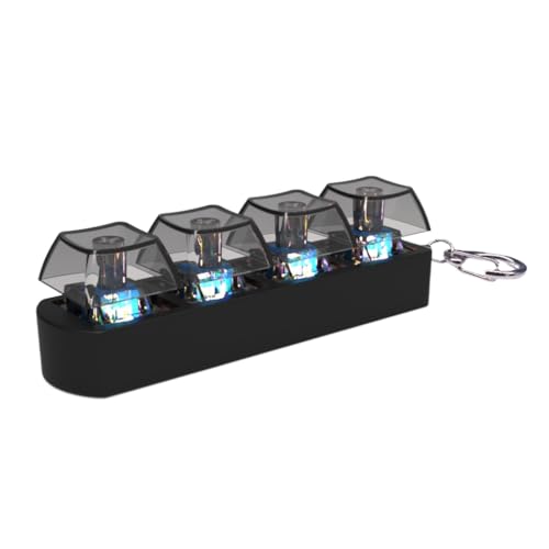 GMBYLBY Teclado iluminado con luces LED, llavero y probador de teclas para adultos, escritorio de juguete ligero