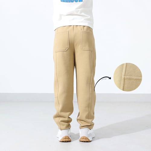 Boys Sweatpants High Waisted Straight Leg Baggy Jogger 2025 Elastic High Waist Fall Jogger Pants Y2k Trendy Track Trousers4
