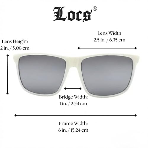 Image of Locs Men's Gangster Oversized Rectangular Horn Rim Sunglasses - 91055 & 91295 Series