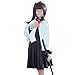 Moalioi Kanao Cosplay Costume White Cloak Clothes Halloween Party Robe Shawl Kimono Uniform Full Set With Wig (Kanao, L)