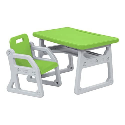 ECR4Kids Toddler Plus Desk and Chair, Kids Furniture, Grassy Green/Light