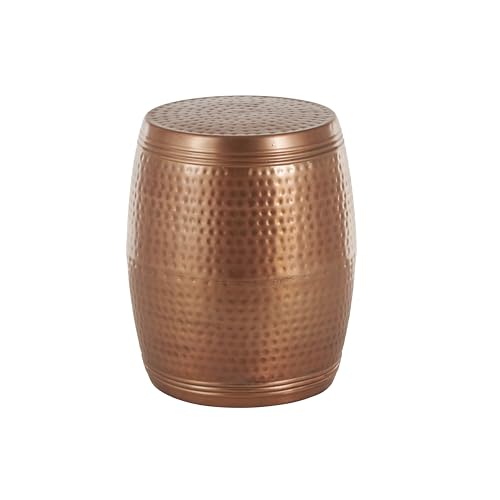 Image of Deco 79 Metal Stool, 19 by 14-Inch, Brown, (31332)