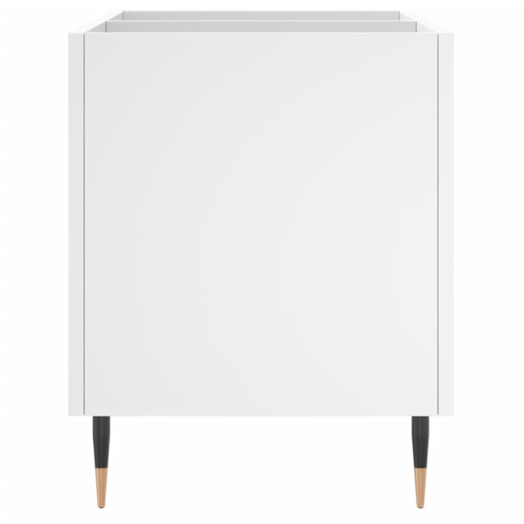 Mobile Porta Dischi Bianco 74,5x38x48 cm in Legno Multistrato-Supporto per Giradischi,Supporto per Giradischi in Legno,Supporto per Giradischi con Spazio di archiviazione