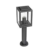 EASYLIGHT Kleine Pollerleuchte Außen Metall Anthrazit Retro IP44 Gartenbeleuchtung Weg Außenstandleuchte OSLO