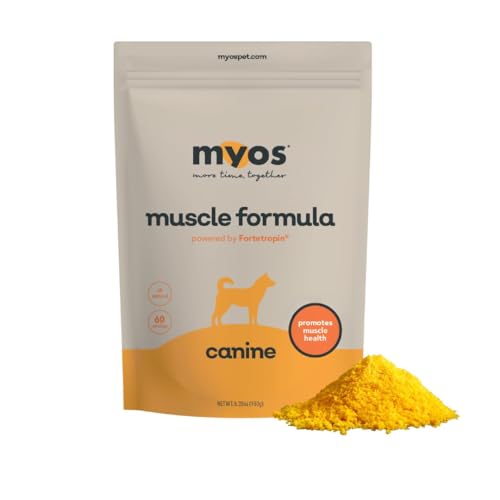 MYOS CANINE MUSCLE FORMULA - All-Natural Muskelaufbau Supplement - Hilft, den Muskelverlust bei Hunden durch normales Altern zu reduzieren und verbessert die Erholung nach Verletzungen oder