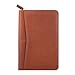 Gorbado Small Portfolio Organizer, A5 Zippered Business Portfolio, Junior Padfolio Folder Binder for Women & Men,5 x 8 Writing Pad Included, Brown