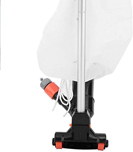Portable Jet Pool Vacuum, Handheld Manual Portable Summer Waves Pool Leaf Vacuum Cleaner for Above Ground Pools Head & Pole Kits