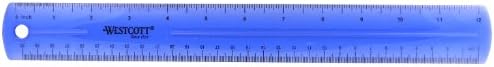 Westcott Jeweltone Plastic Ruler, 12 Inch, Assorted Transparent Colors (12975)
