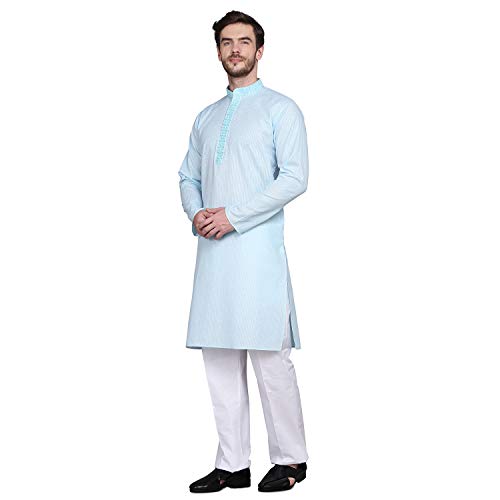 Image of Jagdish GARMENTS Cotton Trendy Embroidery Kurta for Men for Festive