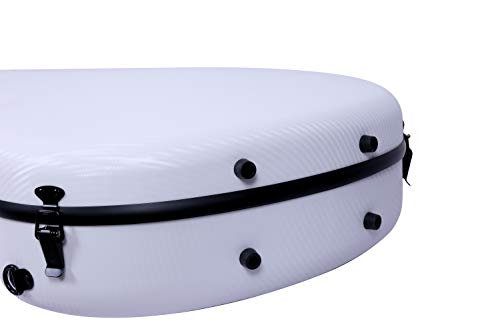 Image of Crossrock Poly Carbon OM /000 Guitar Case, Anti-scratch Flight Case in White (CRF4000OMWT)