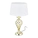 Produktbild Relaxdays Tischlampe modern, Nachttischlampe Touch 3 Stufen dimmbar, E27, Tischleuchte H x D 62,5 x 36,5 cm, gold/weiß