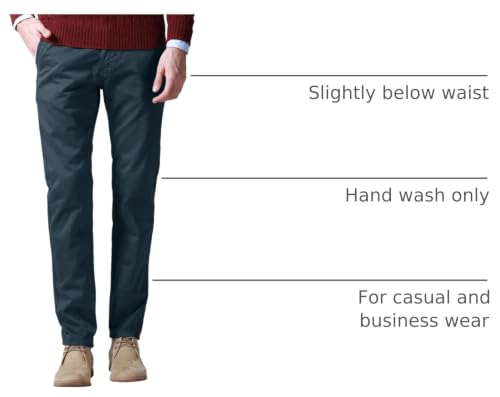 Image of Match Mens Regular-Fit Casual Flat Front Chino Pants
