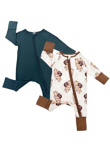 Image of Bow Dream Bamboo Rayon Baby Pajamas Infant Sleepers Newborn Girl Boy Clothes Rompers Jumpsuit Outfit