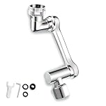 Jeyzuroa Faucet Extender, Kitchen Sink Tap Extender - 1080 Degree Multifunctional Rotatable Universal Durable Extender (Silver)