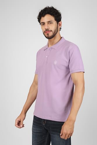 Image of Men's Regular Fit Polo Collar Half Sleeve T-Shirt Cotton Blend Polo T-Shirt Comfortable Lightweight Plain T-Shirt