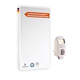 Könighaus Infrarotheizung - 1000 Watt - Eco Modell - Energiesparende Infrarot Wandheizung - TÜV SÜD - Elektroheizung mit Überhitzungsschutz - inkl. Thermostat