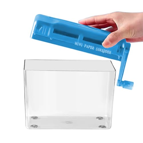Destructor manual de documentos - Trituradora de papel portátil de manivela,Máquina de destrucción compacta Suministros de oficina | para adultos estudiantes aula Facturas Recibidas
