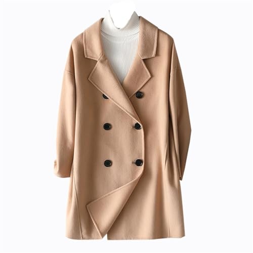Veste courte ample en laine pour femmes, manteau chaud d'automne M