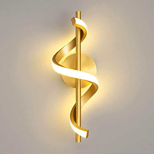 Applique murale LED spirale en cuivre luminaire suspendu intérieur de luxe