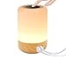 Luz Nocturna LED Táctil, otumixx Lampara Mesilla de Noche Hay 4 Puertos USB, Colores Cambiable RGB, Regulable Luz de Mesa para Niños, Dormitorio, Cámping