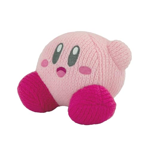 Tomy T12457 Nuiguru Knit Kirby Plush - Waving Kirby Plushie - Crochet Plushies - Collectible Crochet Stuffed Animals - Soft Cozy Plush Toys And Kirby Room Decor thumb #4