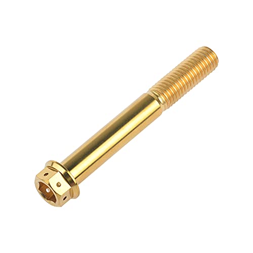 Tornillos de cabeza hexagonal de titanio M10 en color oro de 75 mm 4