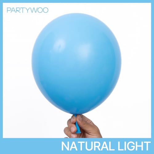 Image of PartyWoo Light Blue Balloons 50pcs Baby Pastel Blue Color 12 Inch | Balloons for Baby Shower Wedding Gender Reveal Graduation Mermaid Birthday Pool Anniversary Beach Party Decorations Blue-Y20