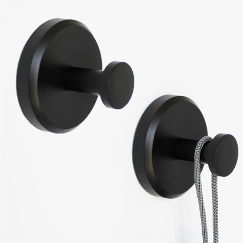 Poywaze キッチン 強力 浴室用フック 壁を傷つけず 吸盤 フック ブラック 耐荷重3kg ネジ不要 繰り返し使用可能 2個セット