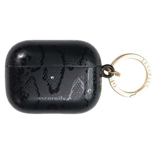 Coque AirPods Pro 2 et 1 SCORPIFY rigide avec motif serpent et porte-clés pour femme