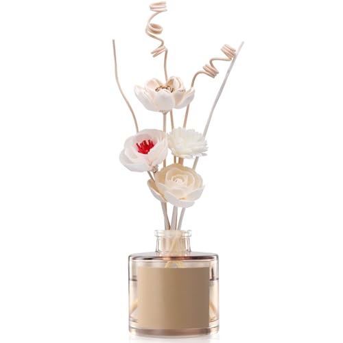 Set de varillas difusoras de aroma con flores secas artificiales miniatura 1