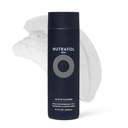 Nutrafol Men's Shampoo and Conditioner 2-in-1, Cleanses, Hydrates, Unclogs Pores,