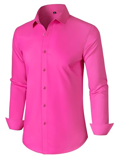 Mens Grade 3.5 Wrinkle-Resistant Dress Shirts Men's Long Sleeve Button Down Work Shirt for Men2