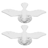 JECOMPRIS Broche de Solapa de Paloma en Aleación de Zinc, 2 Unidades, Diseño Miniatura para Comunión y Confirmación, Accesorio Cristiano de Fe para Eventos Religiosos y Decoración Elegante