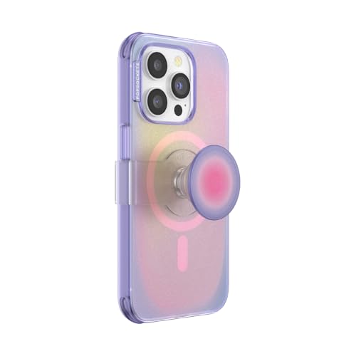 PopSockets iPhone 14 Pro Phone Case with MagSafe Wireless Charging Compatible Purple - iPhone 14 Pro MS Aura
