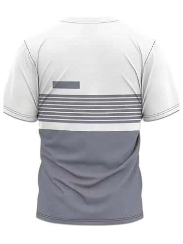 Image of RoseSeek Men's Color Block Short Sleeve Tee Shirts Casual Crewneck T Shirt Trendy Summer Tops